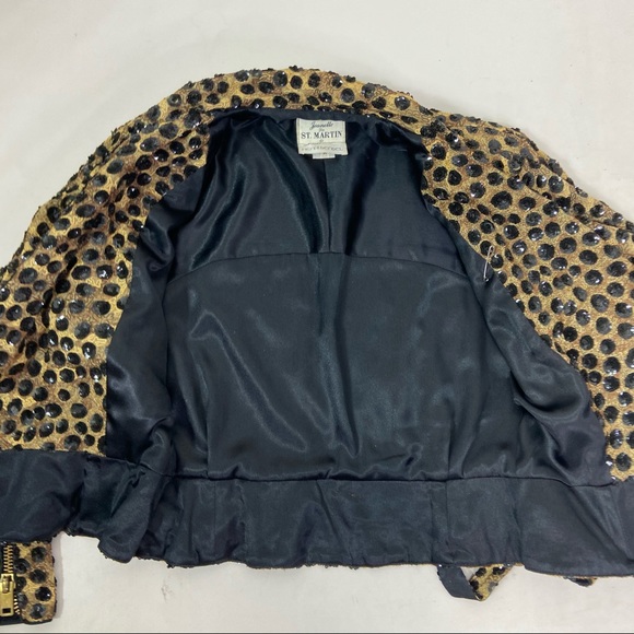 Jeanette Kastenberg Sequin Leopard Biker Jacket - Picture 10 of 16